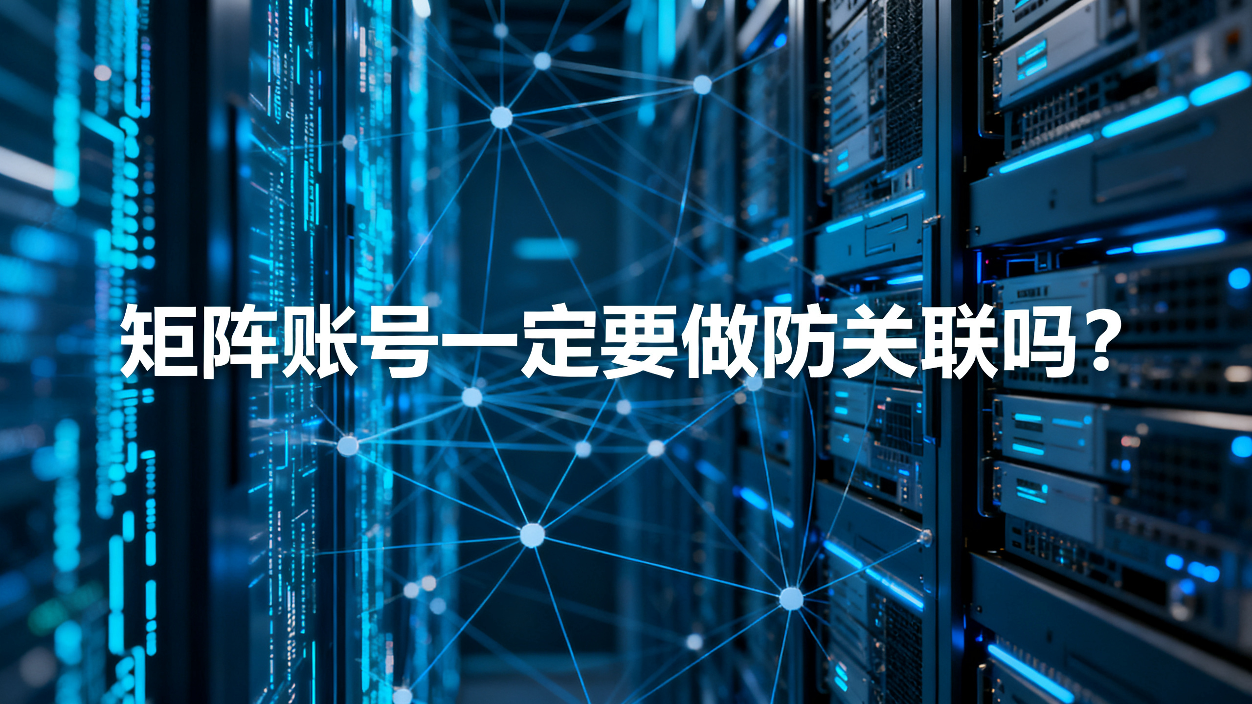 矩阵账号一定要做防关联吗？